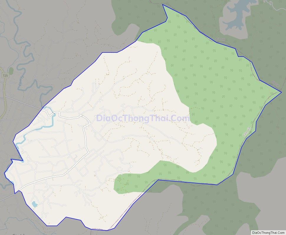 Bản đồ giao thông xã Đông Thanh, huyện Lâm Hà