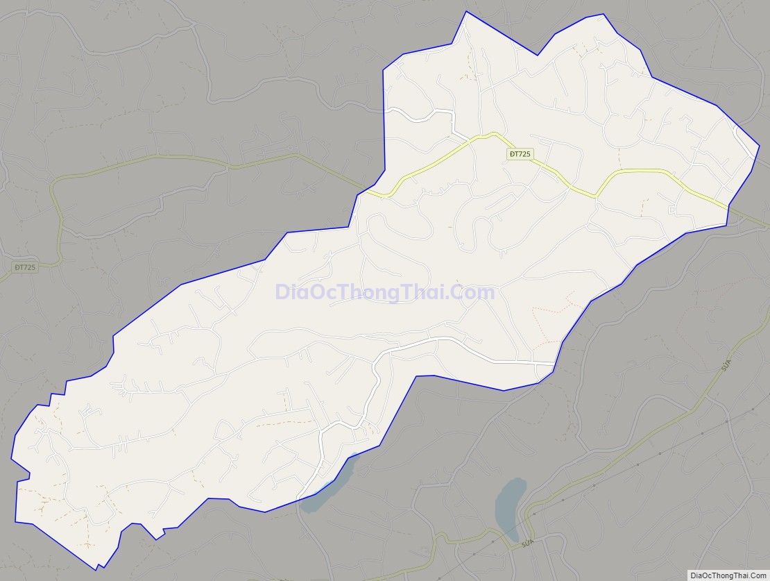 Bản đồ giao thông xã Hoài Đức, huyện Lâm Hà