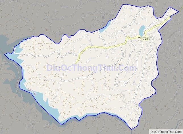 Bản đồ giao thông xã Liên Hà, huyện Lâm Hà