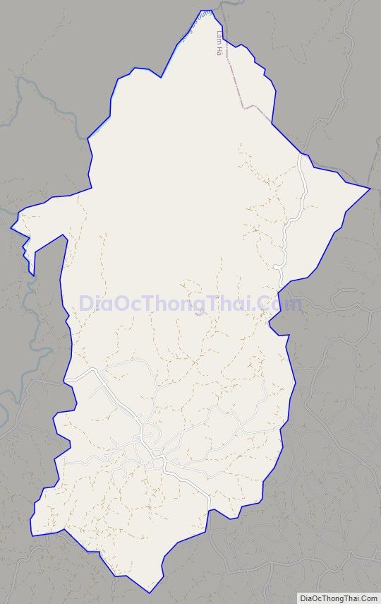 Bản đồ giao thông xã Phi Tô, huyện Lâm Hà