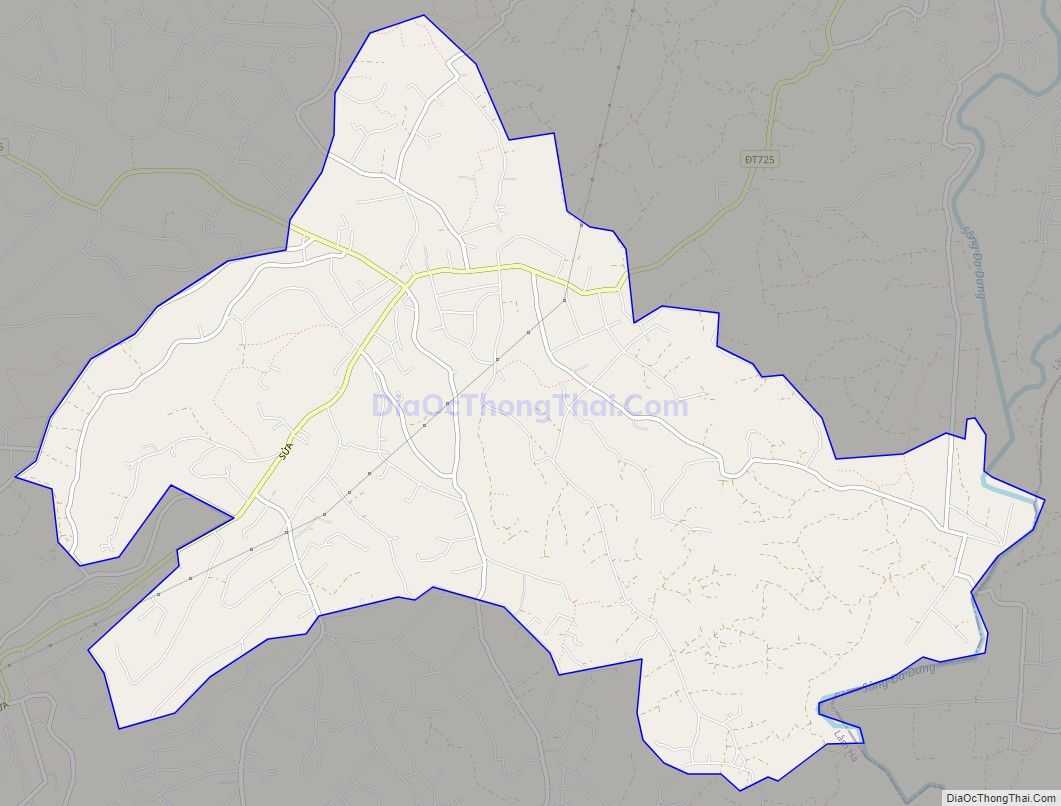 Bản đồ giao thông xã Tân Hà, huyện Lâm Hà