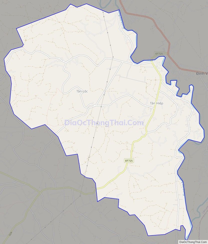 Bản đồ giao thông xã Tân Văn, huyện Lâm Hà