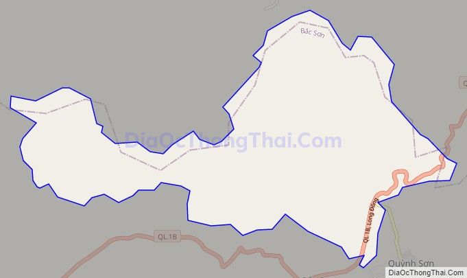 Bản đồ giao thông xã Long Đống, huyện Bắc Sơn