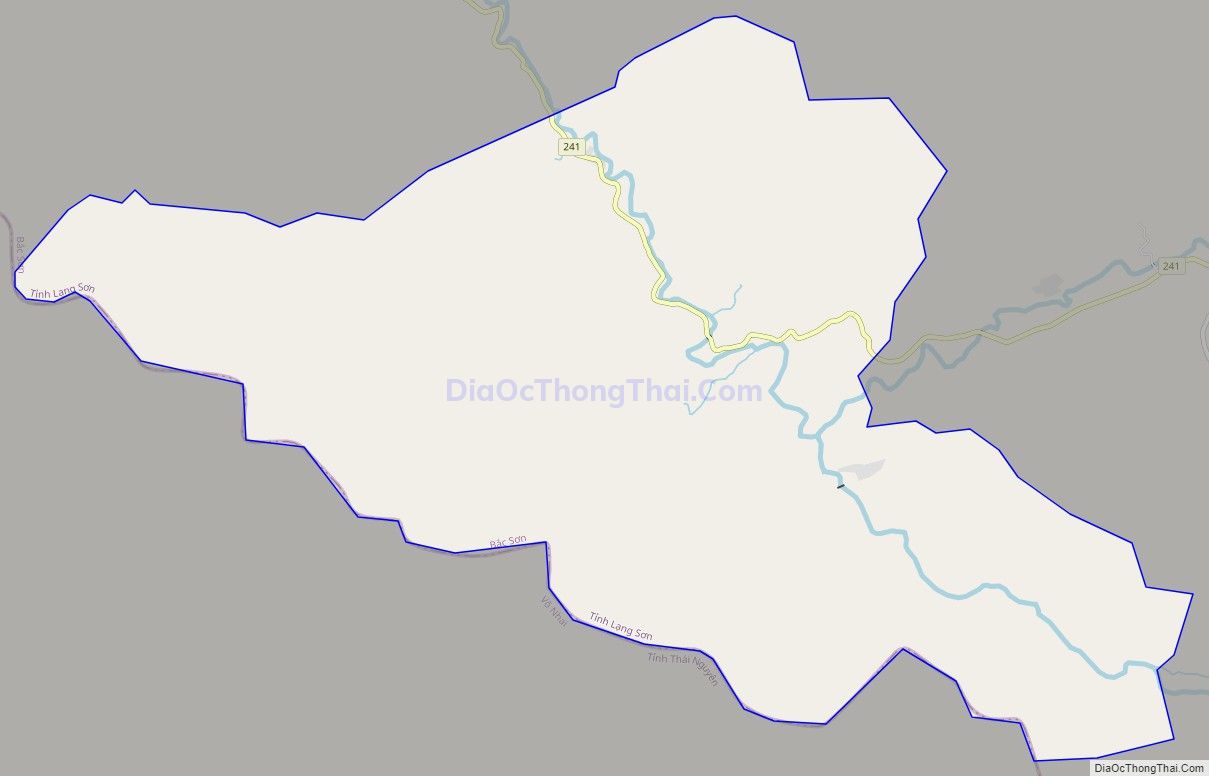 Bản đồ giao thông xã Tân Thành, huyện Bắc Sơn