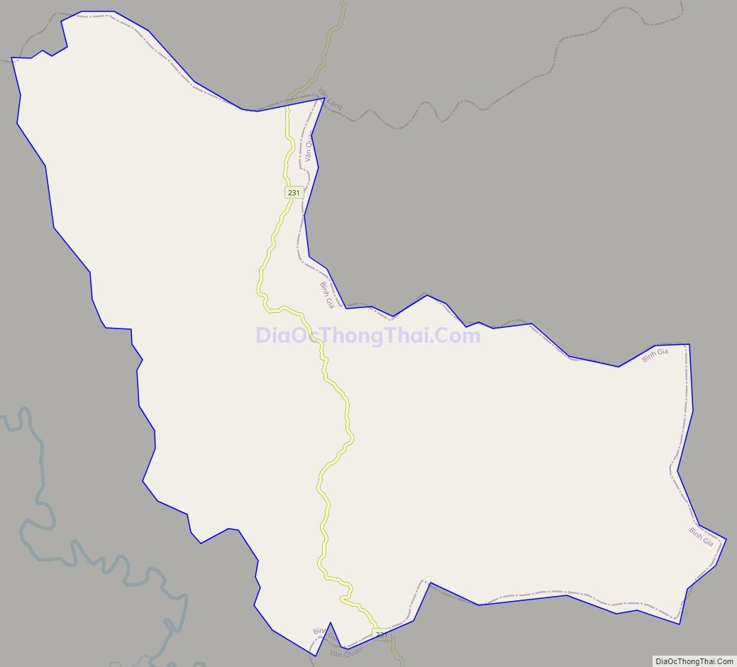 Bản đồ giao thông xã Bình La, huyện Bình Gia