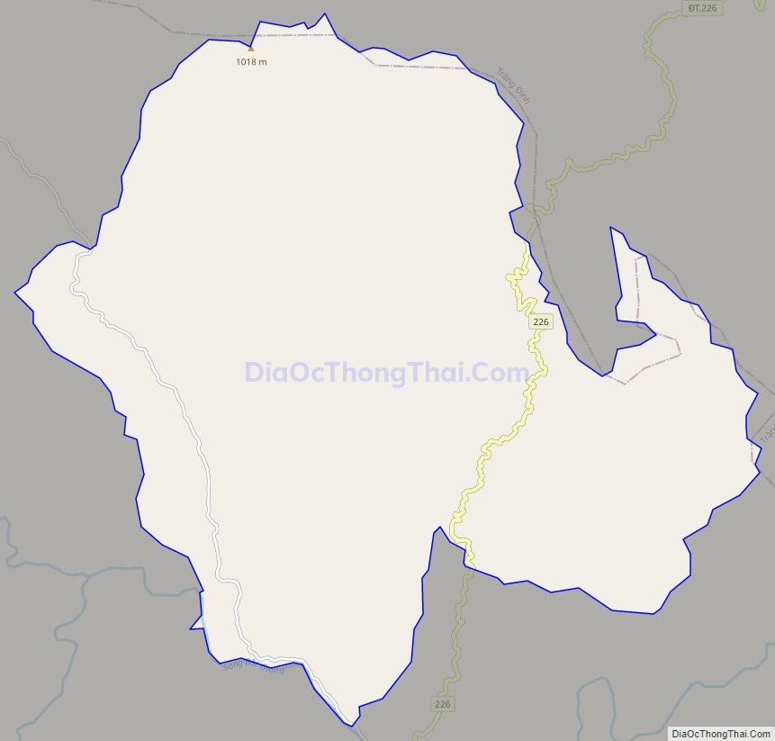 Bản đồ giao thông xã Hoa Thám, huyện Bình Gia
