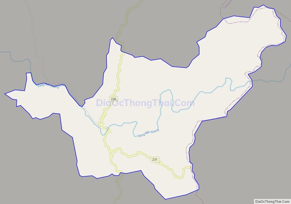 Bản đồ giao thông xã Hồng Phong, huyện Bình Gia