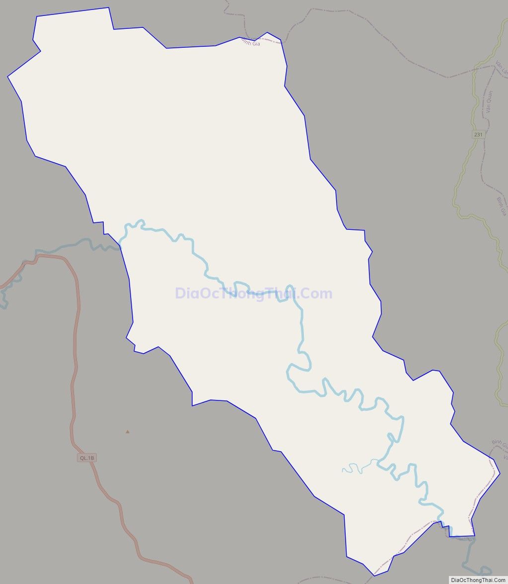 Bản đồ giao thông xã Hồng Thái, huyện Bình Gia