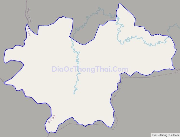 Bản đồ giao thông xã Tân Hòa, huyện Bình Gia