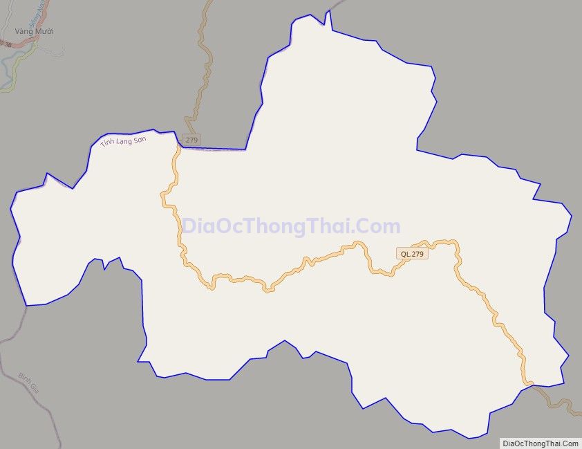 Bản đồ giao thông xã Thiện Hòa, huyện Bình Gia