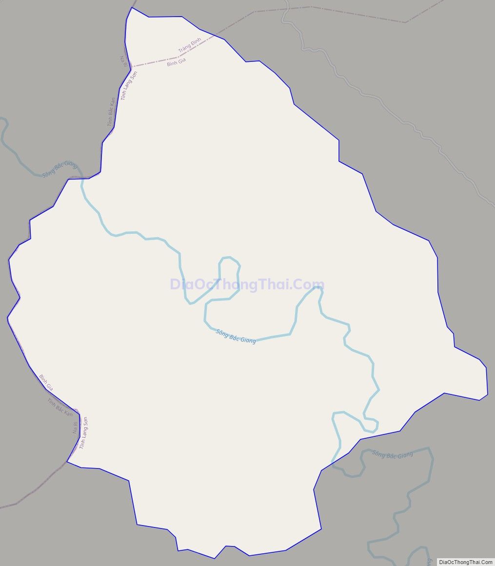 Bản đồ giao thông xã Vĩnh Yên, huyện Bình Gia