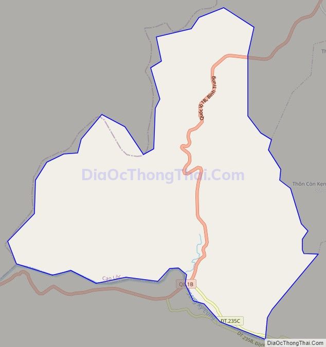 Bản đồ giao thông xã Bình Trung, huyện Cao Lộc