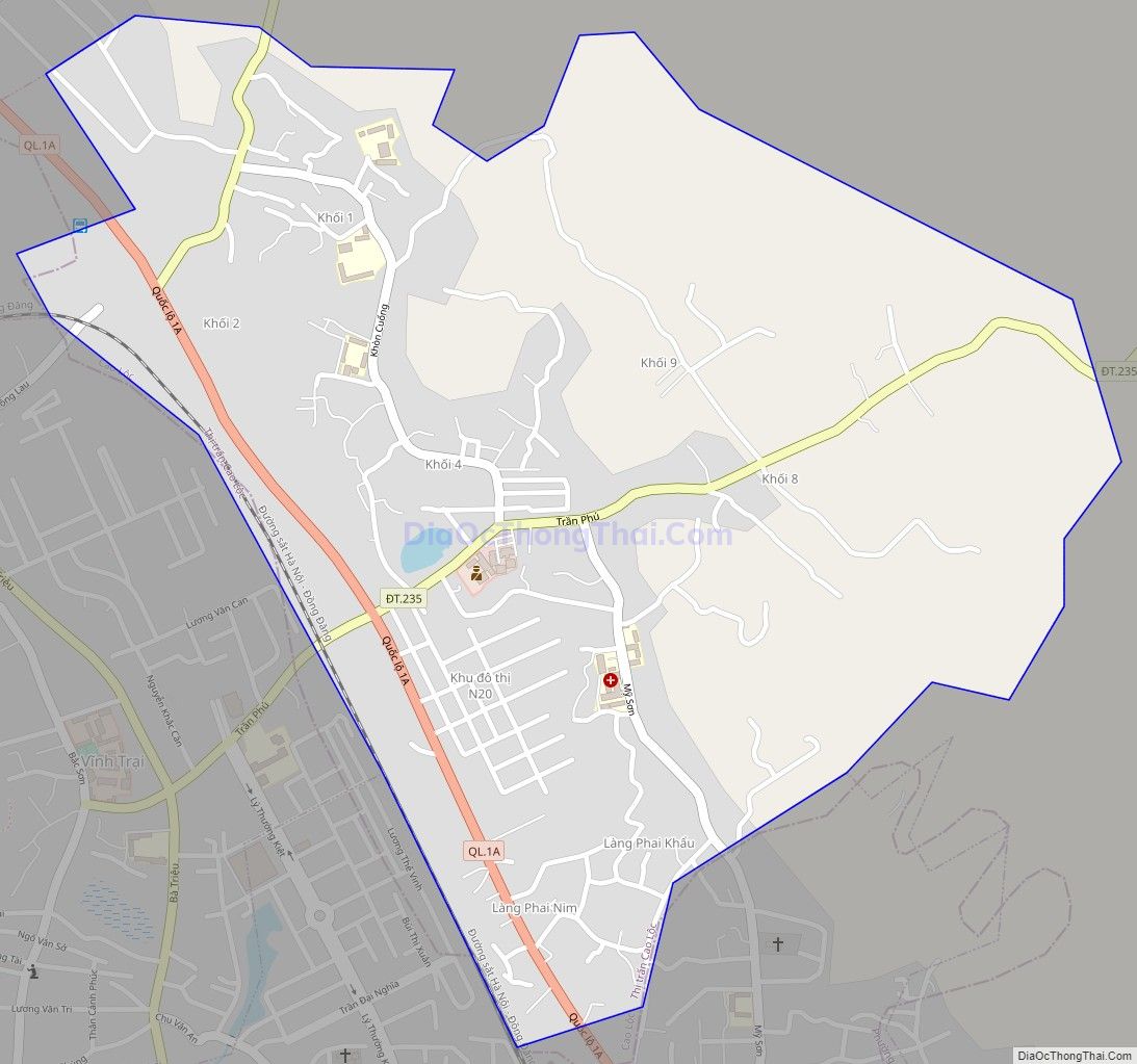Bản đồ giao thông Thị trấn Cao Lộc, huyện Cao Lộc