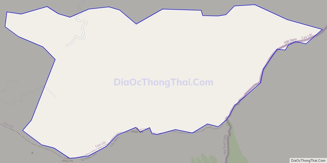 Bản đồ giao thông xã Mẫu Sơn, huyện Cao Lộc