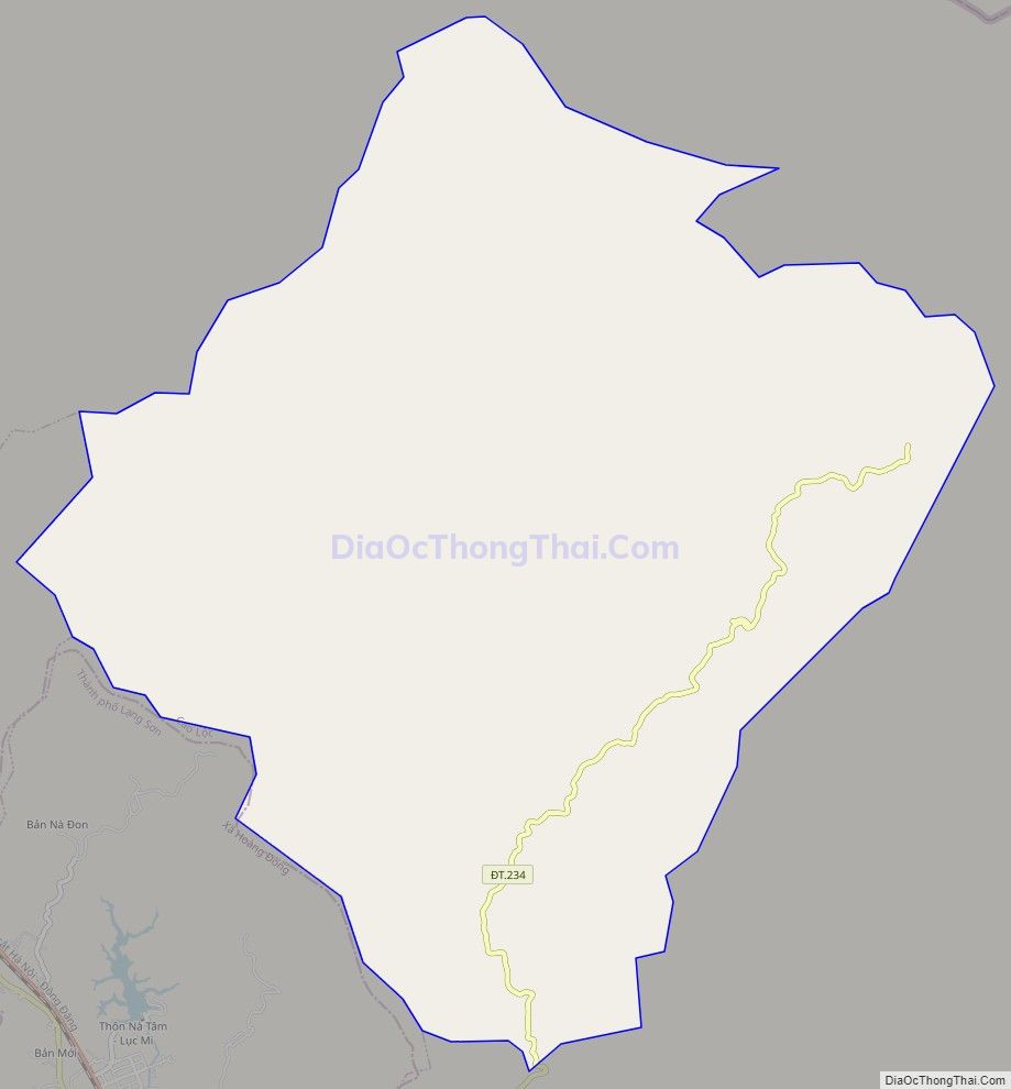 Bản đồ giao thông xã Thạch Đạn, huyện Cao Lộc