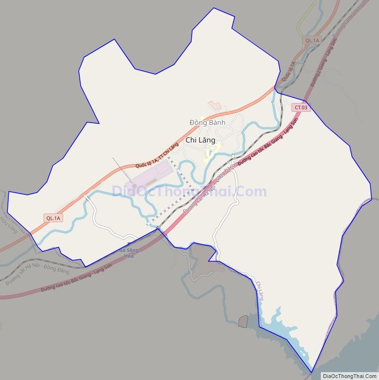 Bản đồ giao thông Thị trấn Chi Lăng, huyện Chi Lăng