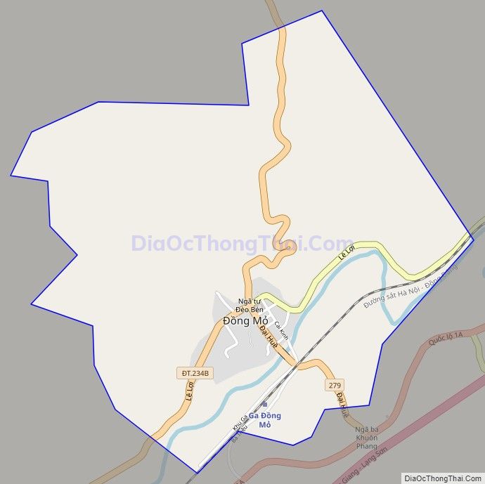 Bản đồ giao thông Thị trấn Đồng Mỏ, huyện Chi Lăng