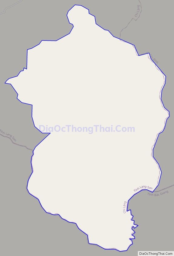 Bản đồ giao thông xã Hữu Kiên, huyện Chi Lăng