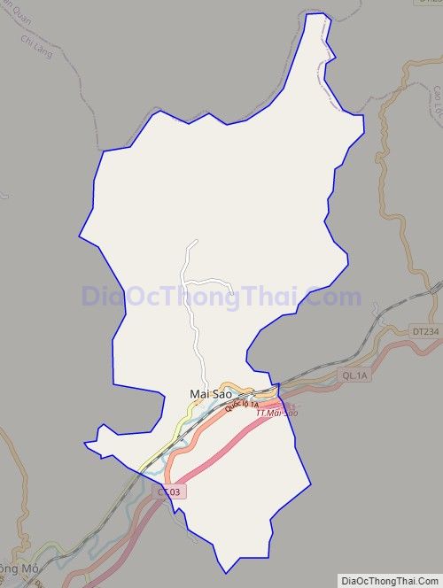 Bản đồ giao thông xã Mai Sao, huyện Chi Lăng