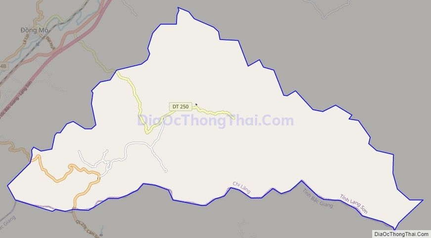 Bản đồ giao thông xã Quan Sơn, huyện Chi Lăng