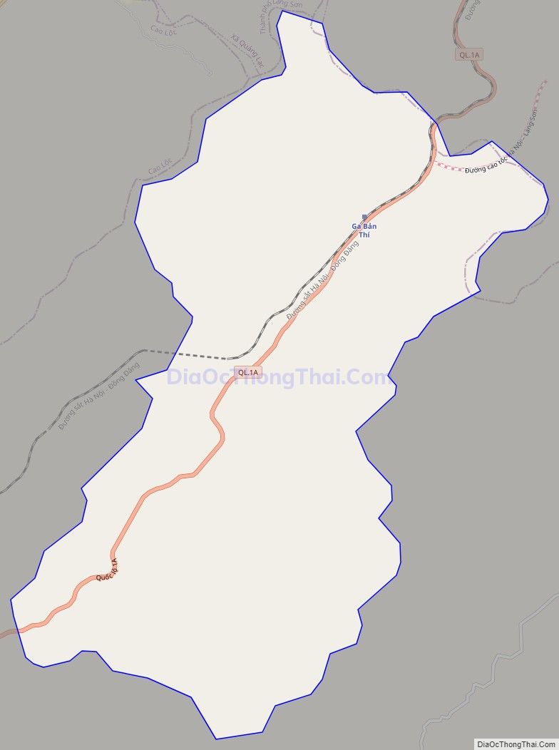 Bản đồ giao thông xã Vân Thủy, huyện Chi Lăng