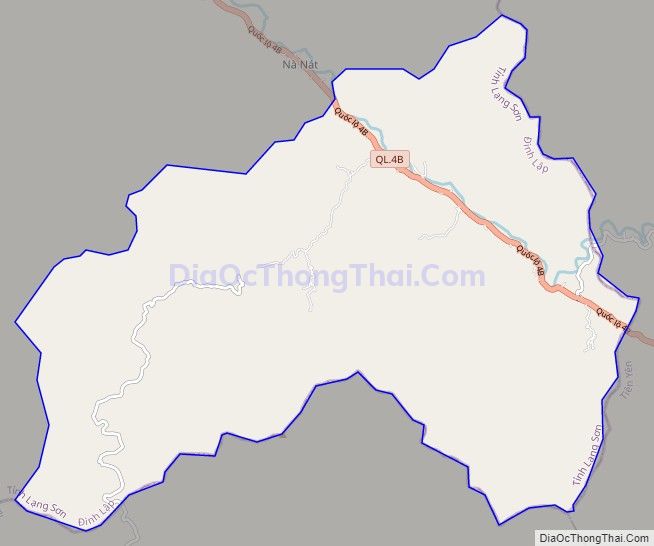 Bản đồ giao thông xã Bắc Lãng, huyện Đình Lập