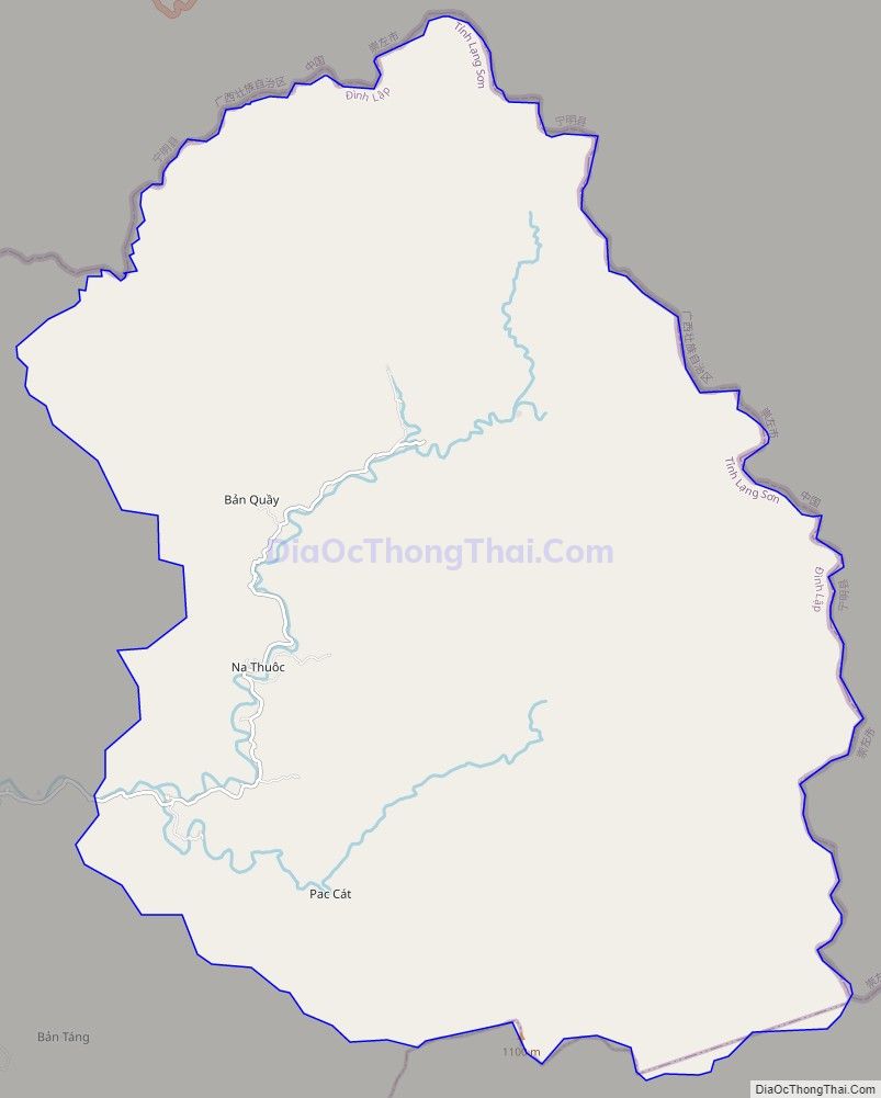 Bản đồ giao thông xã Bắc Xa, huyện Đình Lập