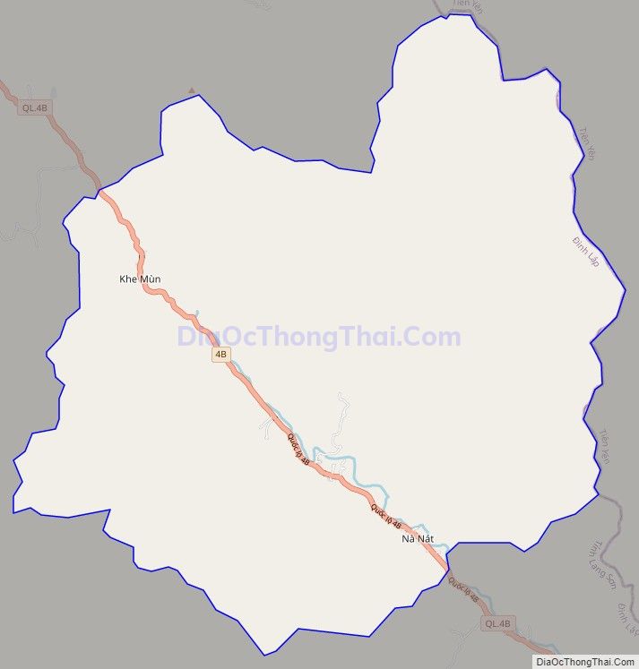 Bản đồ giao thông xã Châu Sơn, huyện Đình Lập