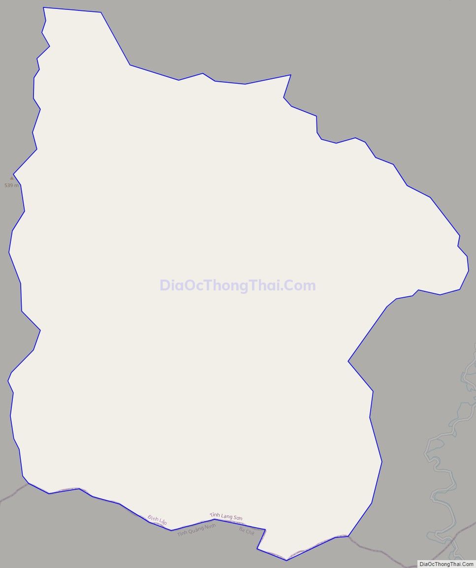 Bản đồ giao thông xã Đồng Thắng, huyện Đình Lập