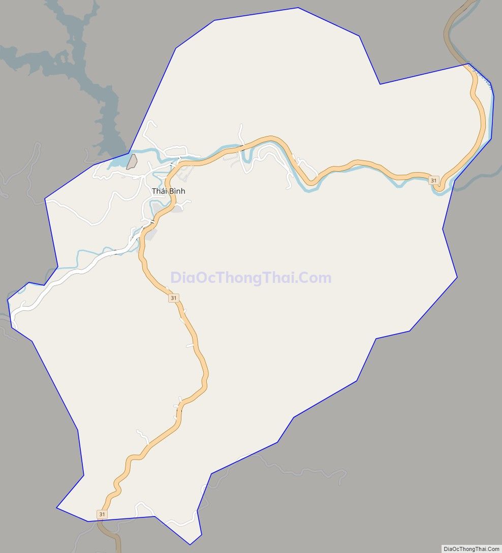 Bản đồ giao thông Thị trấn Nông trường Thái Bình, huyện Đình Lập