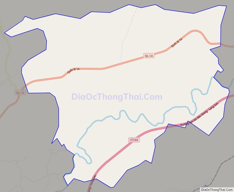 Bản đồ giao thông xã Cai Kinh, huyện Hữu Lũng