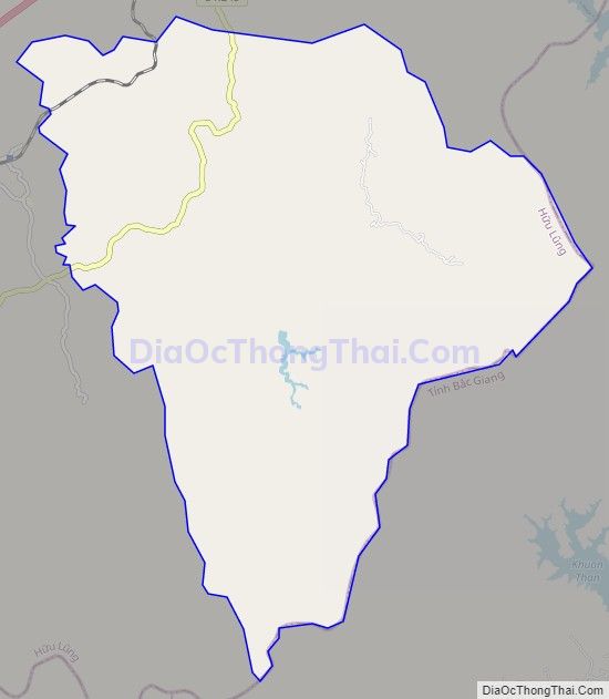 Bản đồ giao thông xã Hòa Sơn, huyện Hữu Lũng