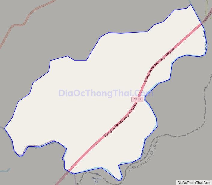 Bản đồ giao thông xã Minh Hòa, huyện Hữu Lũng