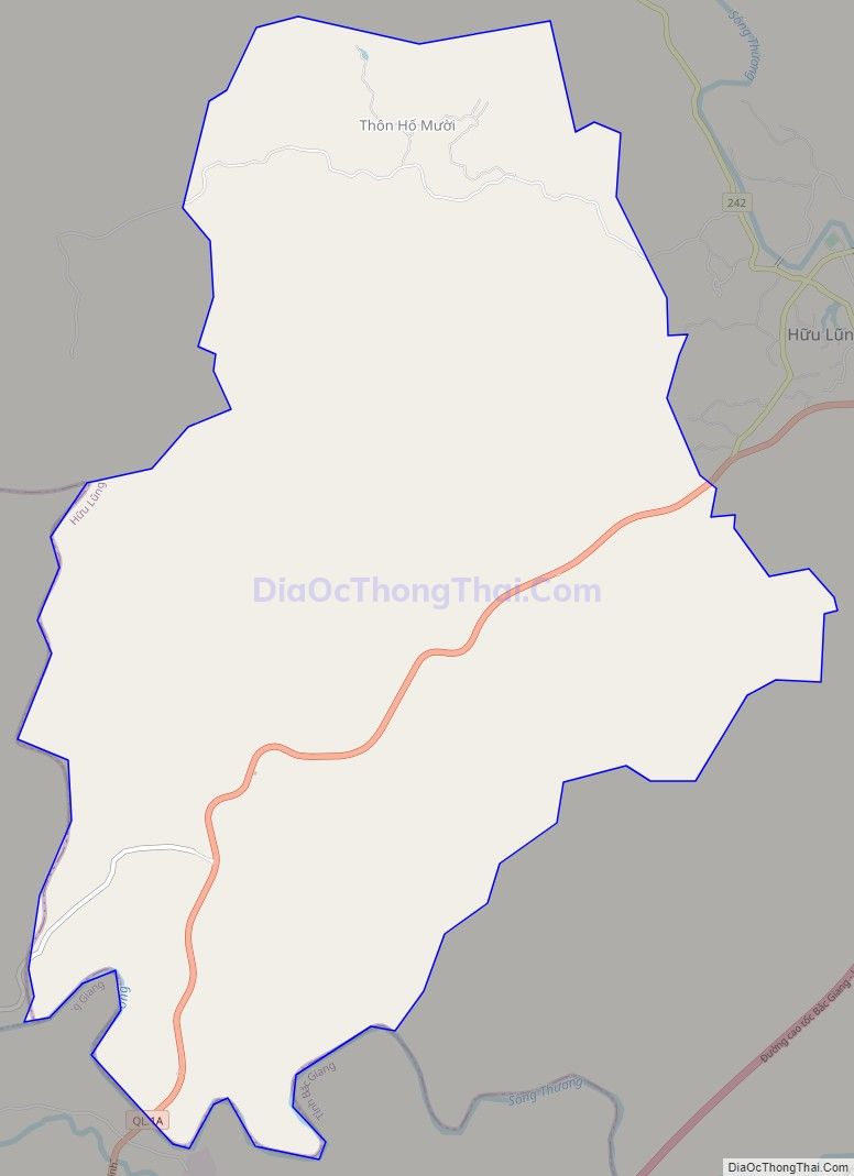 Bản đồ giao thông xã Minh Sơn, huyện Hữu Lũng