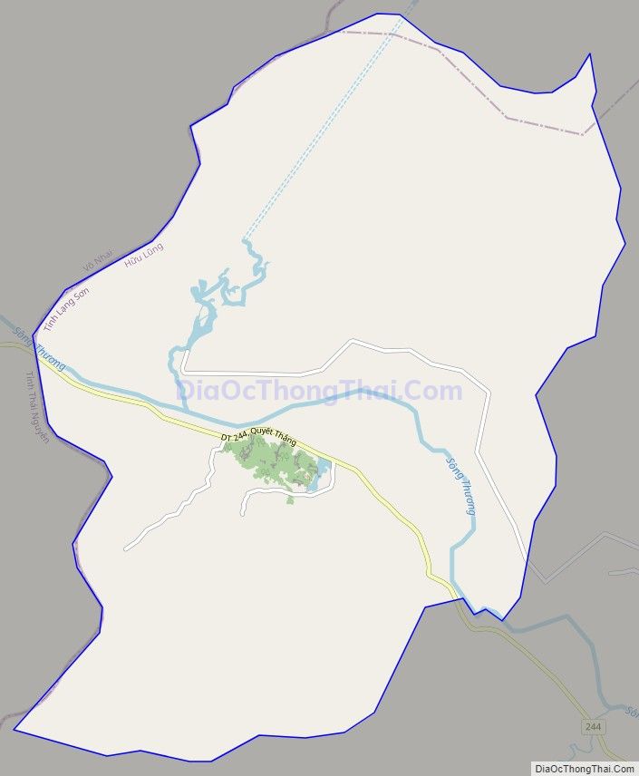 Bản đồ giao thông xã Quyết Thắng, huyện Hữu Lũng