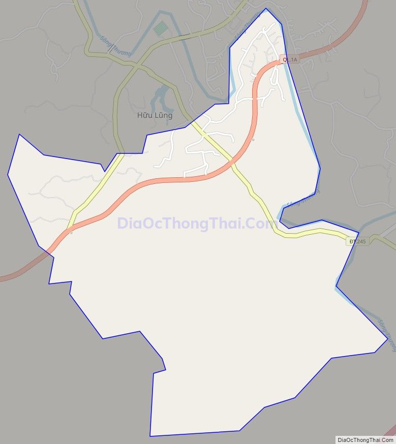 Bản đồ giao thông xã Sơn Hà, huyện Hữu Lũng