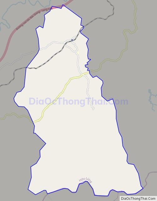 Bản đồ giao thông xã Tân Thành, huyện Hữu Lũng
