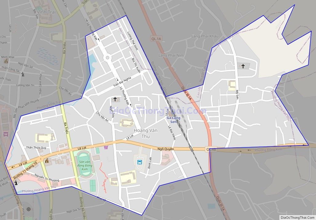 Bản đồ giao thông phường Hoàng Văn Thụ, thành phố Lạng Sơn