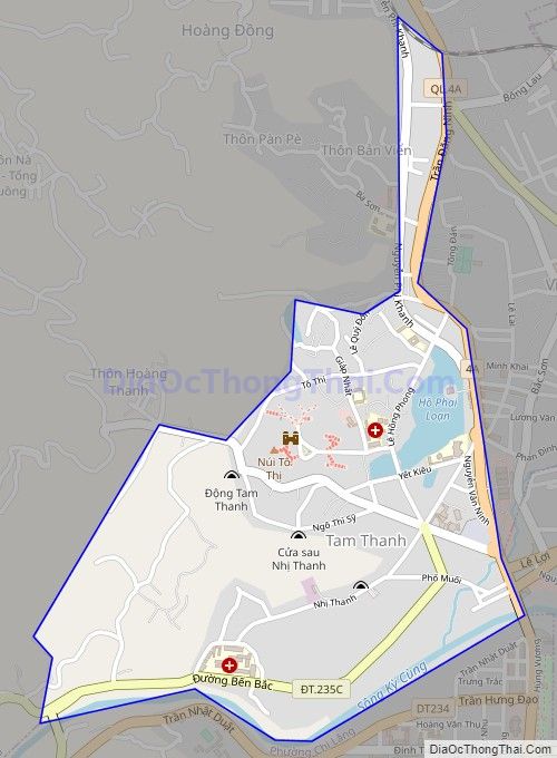Bản đồ giao thông phường Tam Thanh, thành phố Lạng Sơn