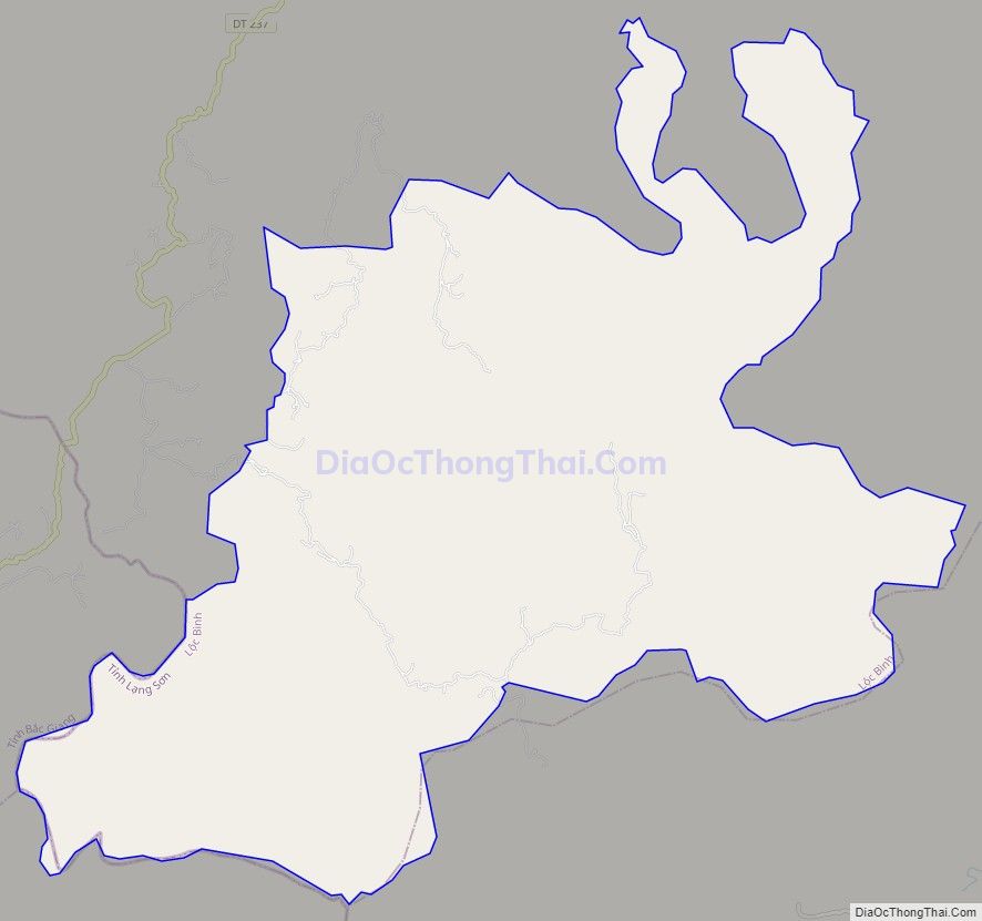 Bản đồ giao thông xã Ái Quốc, huyện Lộc Bình