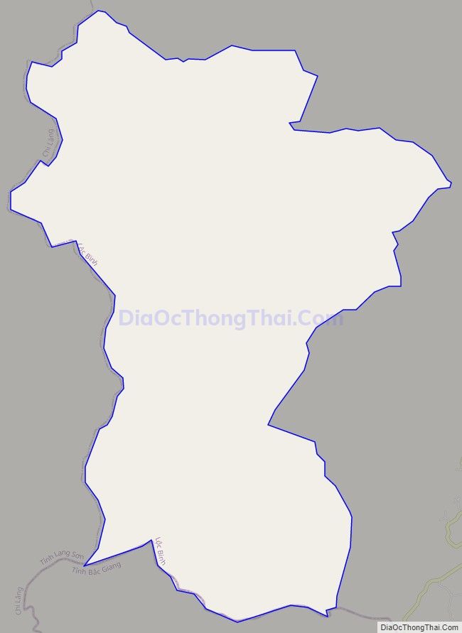 Bản đồ giao thông xã Hữu Lân, huyện Lộc Bình