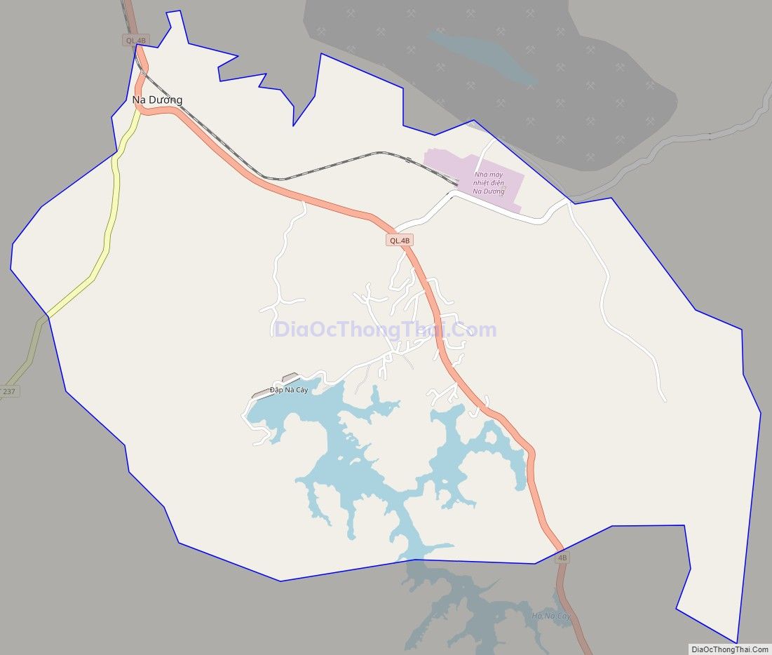 Bản đồ giao thông Thị trấn Na Dương, huyện Lộc Bình