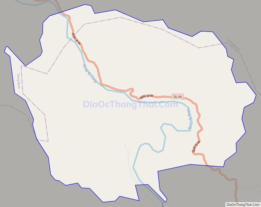 Bản đồ giao thông xã Tân Việt (cũ), huyện Văn Lãng