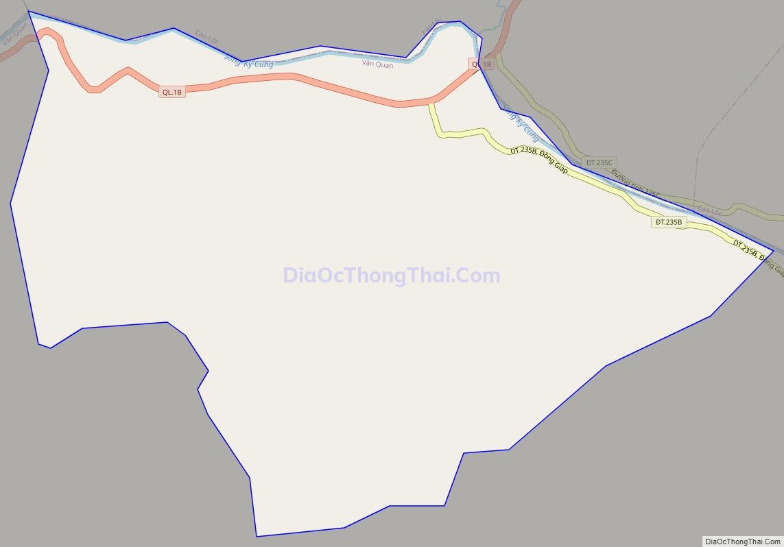 Bản đồ giao thông xã Khánh Khê, huyện Văn Quan