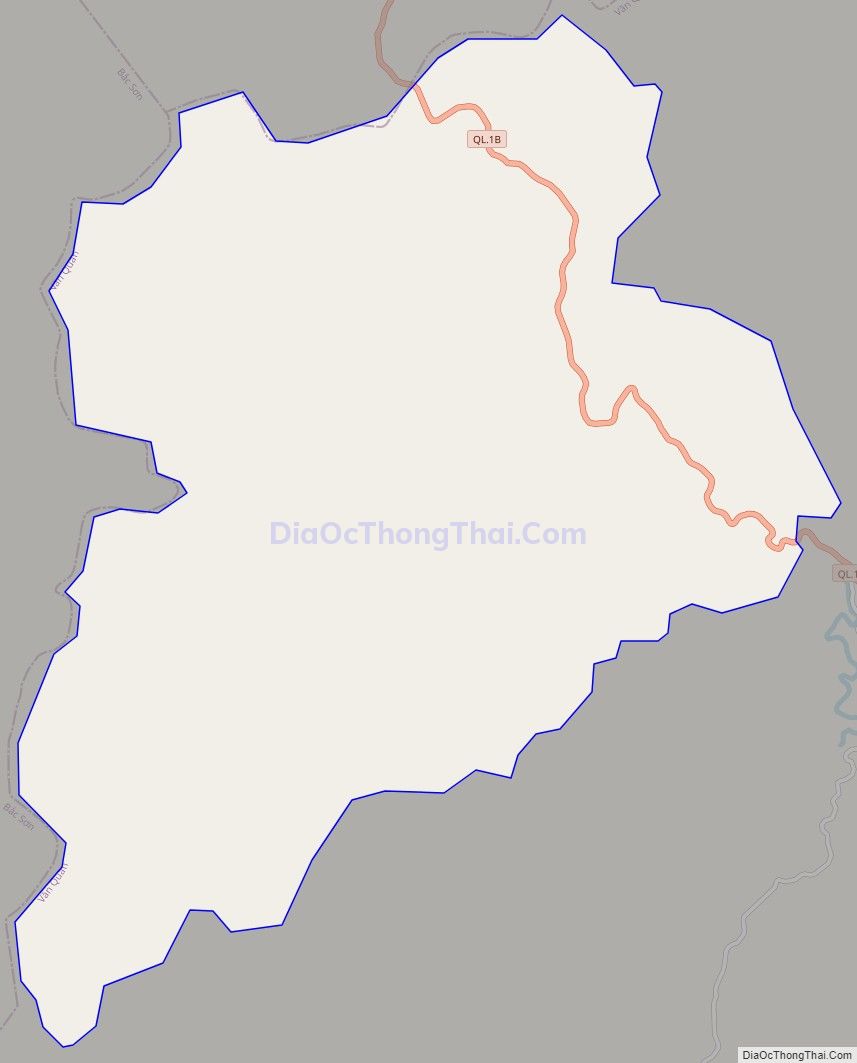 Bản đồ giao thông xã Lương Năng, huyện Văn Quan