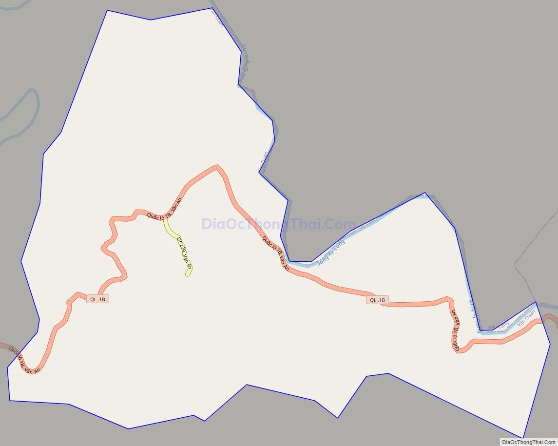 Bản đồ giao thông xã Văn An (cũ), huyện Văn Quan
