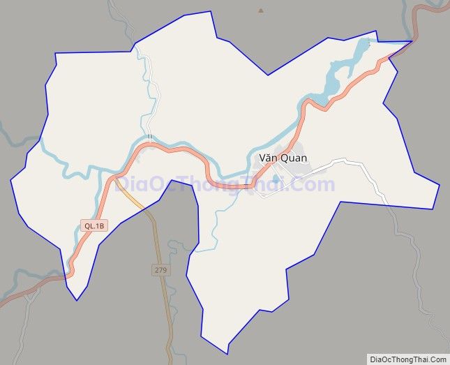 Bản đồ giao thông Thị trấn Văn Quan, huyện Văn Quan
