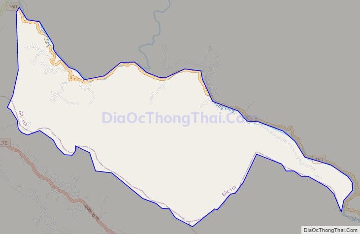 Bản đồ giao thông xã Cốc Lầu, huyện Bắc Hà
