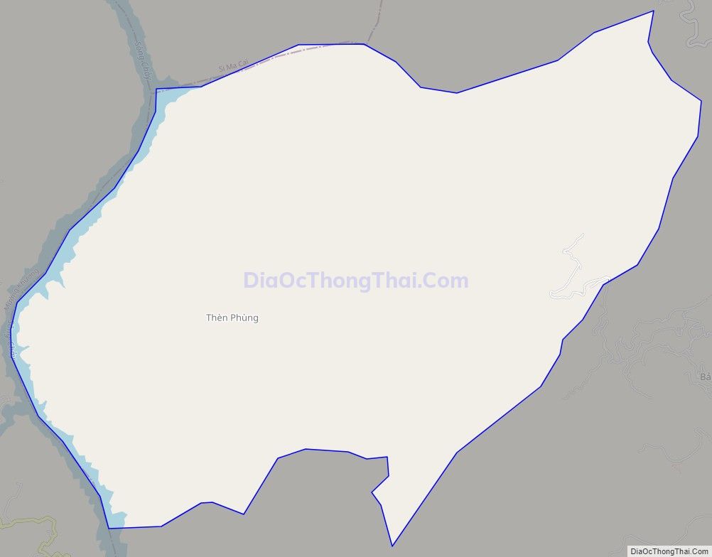 Bản đồ giao thông xã Hoàng Thu Phố, huyện Bắc Hà