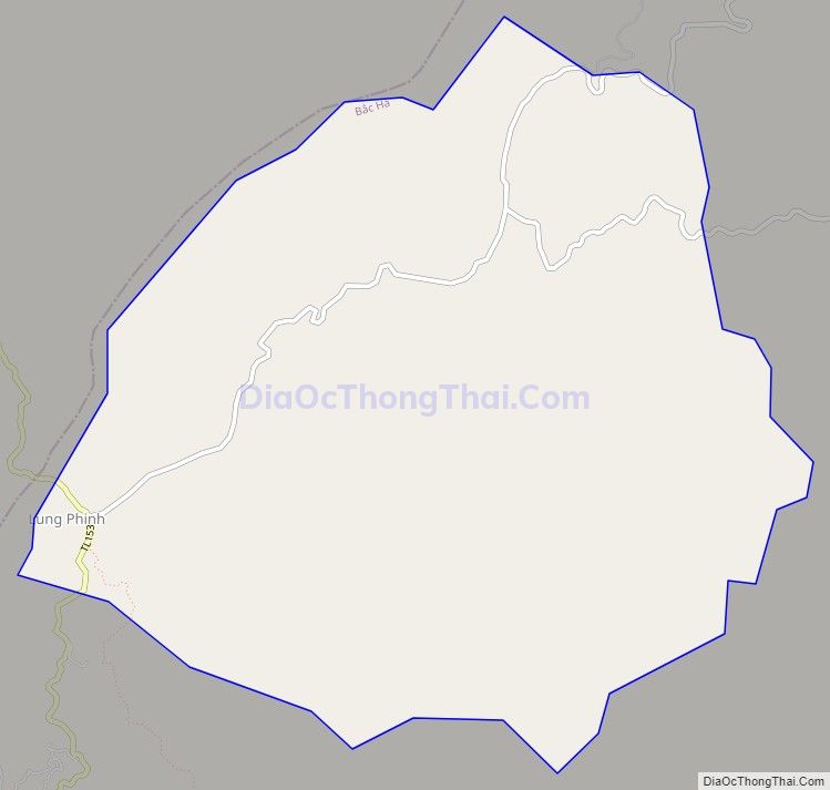 Bản đồ giao thông xã Lùng Phình, huyện Bắc Hà